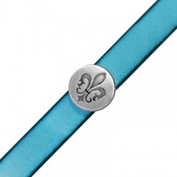 Zamak Slider Round Fleur De Lis 18mm (Ø 10.5x2.5mm)