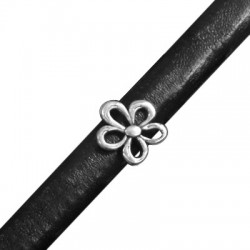 Zamak Slider Flower for Regaliz Leather 15mm (Ø 10x7mm)