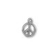 Zamak Charm Peace Sign 13mm