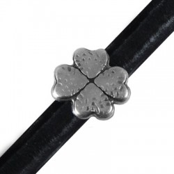 Zamak Lucky Slider Four Leaf Clover Regaliz 20mm (Ø 7x10mm)