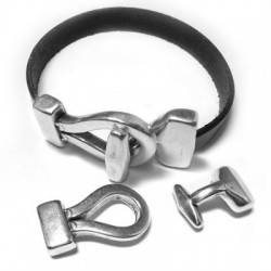 Zamak Toggle Clasp Hook 40x20mm Ø10.5x2.5mm