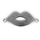 Μεταλλικό Ζάμακ Χυτό Μοτίφ Χείλη Σύνδεσμος 2 Τρύπες 40x17mm
