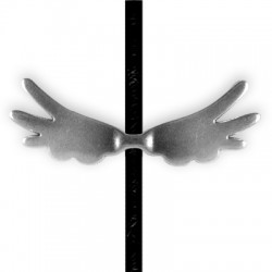 Zamak Slider Angel Wings 58x18mm (Ø 1.4mm)