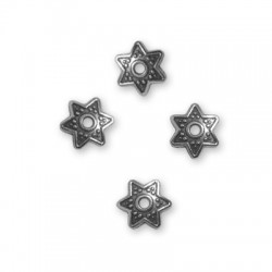 Zamak Bead Cap Star 9mm (Ø 1.6mm)