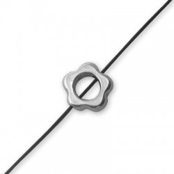 Μεταλλική Ζάμακ Στοιχείο Χάντρα Λουλούδι Περαστό 14mm (Ø2mm)