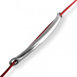 Zamak Connector Curved Bracelet Bar 5x57mm
