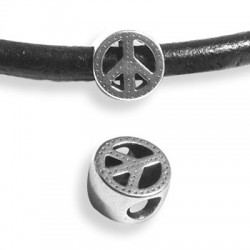 Zamak Slider Peace Sign 10mm (Ø 5mm)