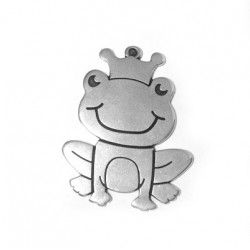 Zamak Pendant Frog King 42x55mm