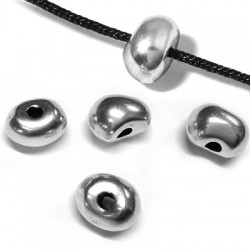 Perles Irrégulières Mélangées en Métal/Zamac, 6x8mm (Ø 2.3mm)