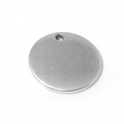 Zamak Charm Plain Round 20mm