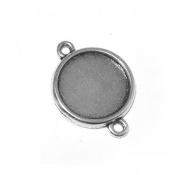 Intercalaire-Support Rond en Métal/Zamac, 24mm (Diamètre Intérieur 19mm)