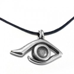 Zamak Charm Evil's Eye 19x29mm (Suitable also for Enameling)