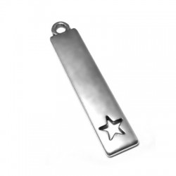 78411848 Pendentif avec Étoile en Métal/Zamac, 44x49mm