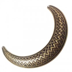 Zamak Connector Collar Necklace Zig Zag 114x28mm