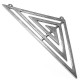Intercalaire Triangulaire pour Collier en Métal/Zamac, 111x41mm