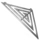 Zamak Pendant Necklace Triangle 111x41mm