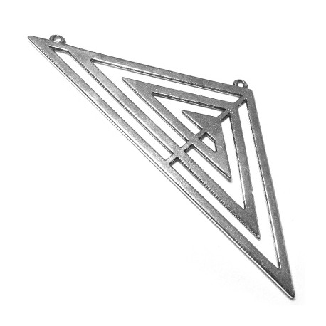 Intercalaire Triangulaire pour Collier en Métal/Zamac, 111x41mm