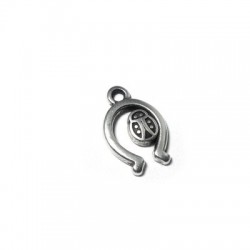 Zamak Charm Horseshoe with Ladybug 11x14mm