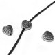 Zamak Slider Bead Heart 7/3mm (Ø1.2mm)