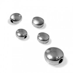 Zamak Bead Round Flatened 6mm (Ø 1.6mm)