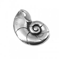 Zamak Pendant Shell Snail 22x30mm