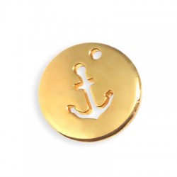 Zamak Charm Round Anchor 22mm (Ø 2mm)