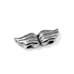 Zamak Double Spacer Angel Wings 20x6mm (Ø 2mm)