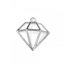 Zamak Pendant Diamond 26x21mm