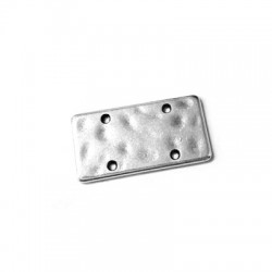 Zamak Pendant Rectangular Hammered 13x25mm (Ø 1.2mm)