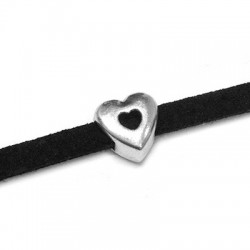 Zamak Slider Heart 7mm (Ø 3.2x2.2mm)