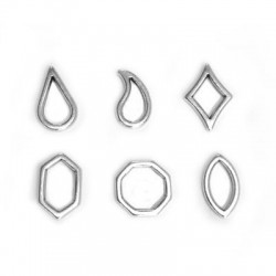 Zamak Charms Geometrical 6 Mixed Pieces