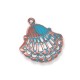 Pendentif Coquillage en Métal/Zamak 25x23mm