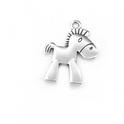 Zamak Charm Horse 19x21mm