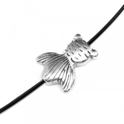 Passante in Metallo Zama Pesce Rosso 11x14mm (Ø1.4mm)