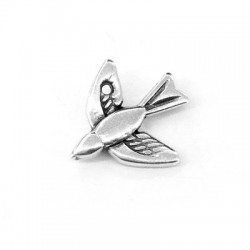 Zamak Charm Bird 14x13mm (Ø 0.8mm)