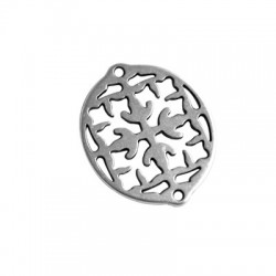 Zamak Connector Filigree Oval 31x26mm (Ø1.7mm)