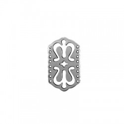 Zamak Connector Rectangle Filigree 30x19mm (Ø 1.2mm)