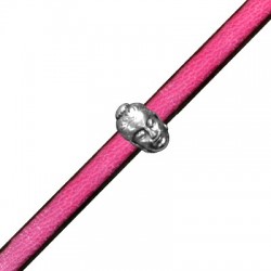Zamak Charm Slider Buddha's Head 6x9mm (Ø 5.2x2.2mm)