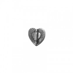 Μεταλλικό Ζάμακ Χυτό Στοιχείο Καρδιά Περαστή 15mm (Ø2mm)