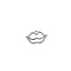 Μεταλλικό Ζάμακ Χυτό Μοτίφ Χείλη Περίγραμμα 25x15mm