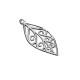 Zamak Charm Leaf 12x25mm