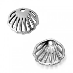 Zamak Charm Clam 18x16mm