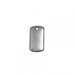 Zamak Charm Plain Tag 11x21mm