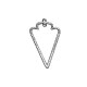 Zamak Pendant Arrow Hammered 32x50mm