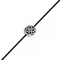 Zamak Slider Bead w/ Flower 11mm (Ø 1.8mm)