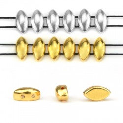 Zamak Bead Twin Nail 5x8mm/4mm (Ø1mm)