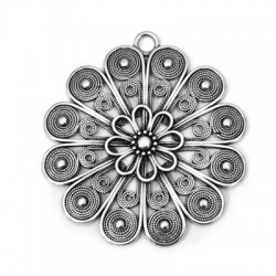 Zamak Pendant Flower 60mm