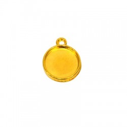 Zamak Charm Setting Round 15mm (int. 12mm)