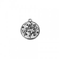 Zamak Charm Round Puzzle 20mm