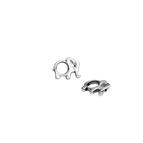 Μεταλλικό Ζάμακ Χυτό Ελέφαντας Περαστό 17x14mm (Ø1.5mm)
